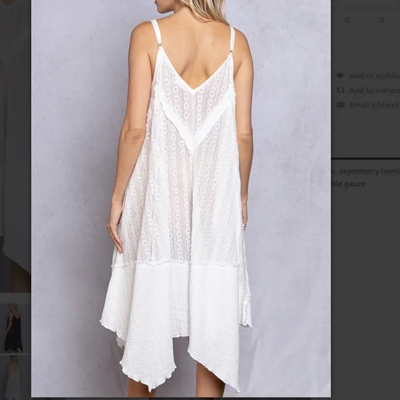 POL Vintage Sheer Lace Dress Women's Tank Dress Top SB46 - Picture 5 of 15